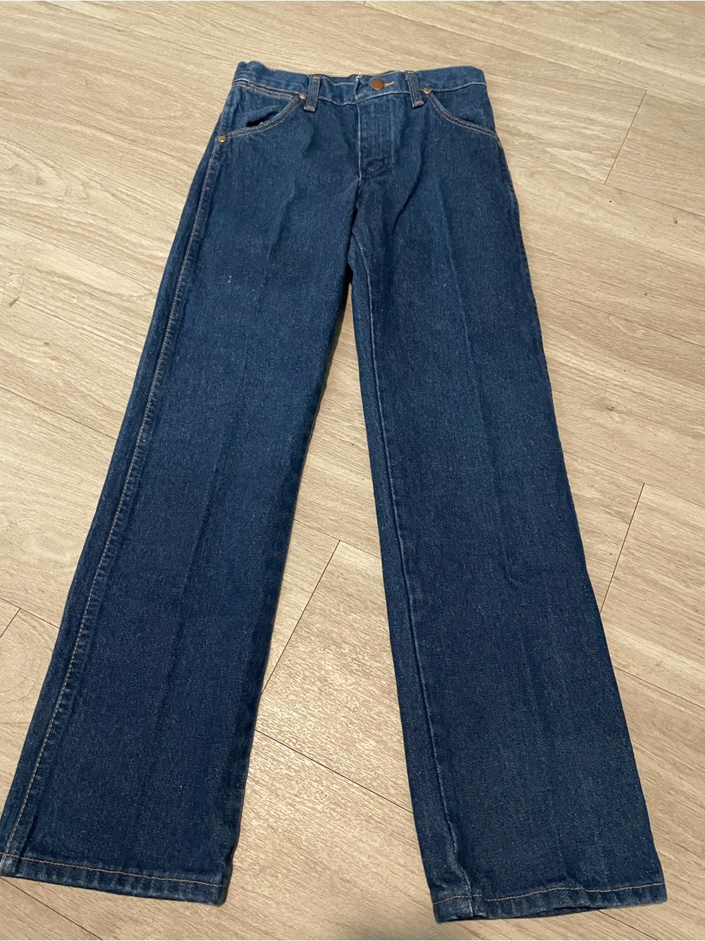 Wrangler Dark Blue Kids Straight-Leg Jeans